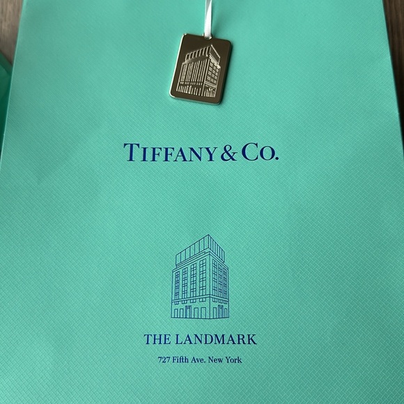 Tiffany&Co. The Landmark 727 Fifth Ave. New York huge gift bag set w silver tag - Picture 3 of 9